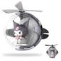 Kuromi Helicopter Car Air Freshener with 6-Color Auto Light Up & 4 Scented Pads – Light Fragrance, Decorative Auto Accessories