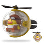 Yellow Duck Helicopter Car Air Freshener with 6-Color Auto Light Up & 4 Scented Pads – Light Fragrance, Decorative Auto Accessories