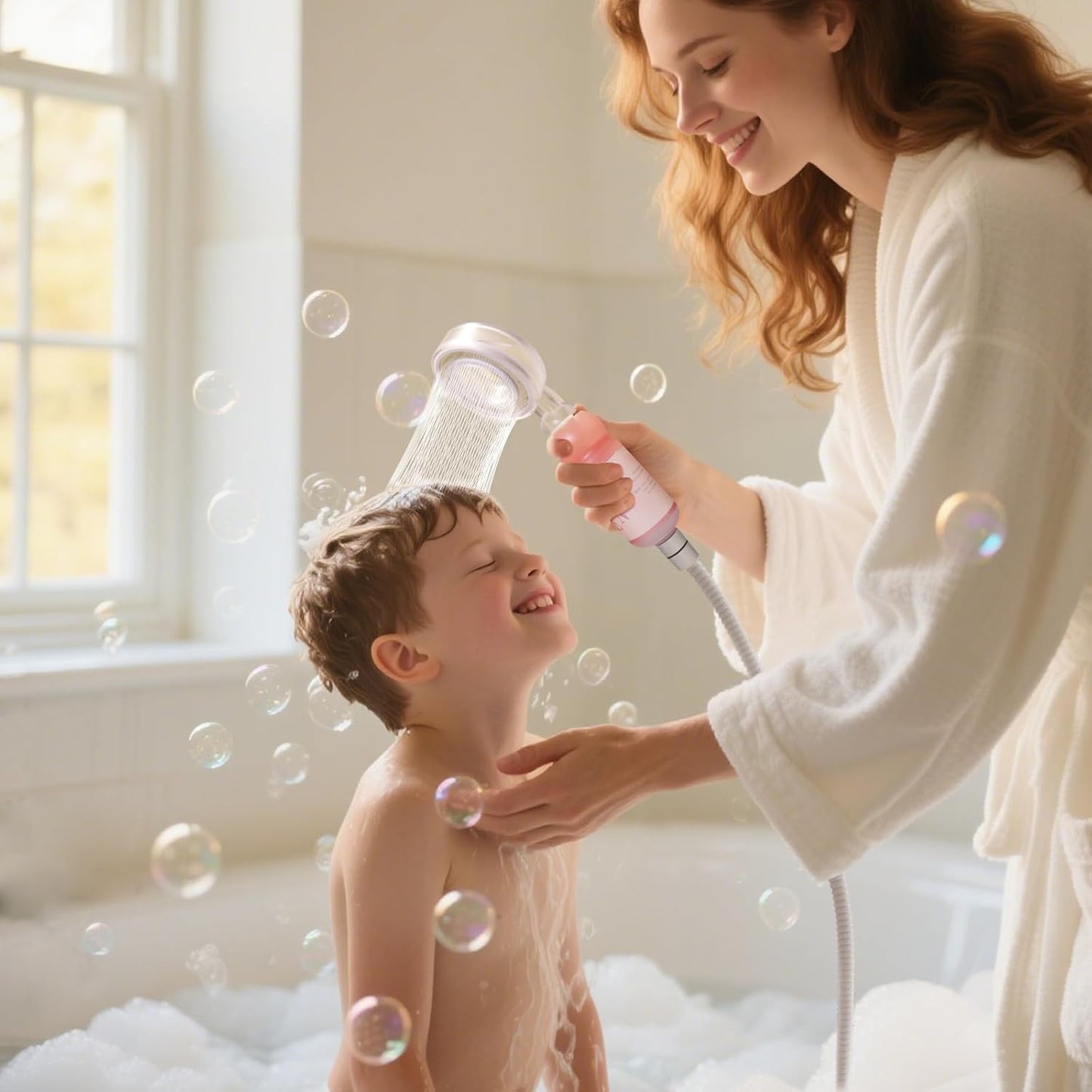 Hillien Vitamin C & Aromatherapy Skincare Spa Shower Head with Handheld, Filtered Showerhead for Hard Water - Removes Chlorine & Heavy Metals, Softer Skin & Hair Care